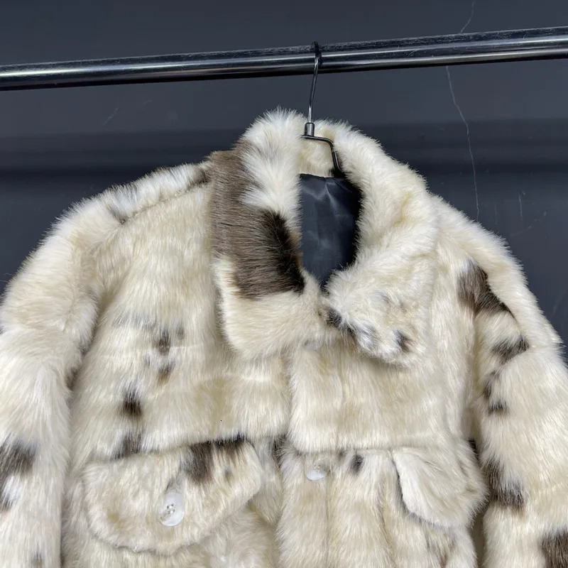 PFHQ Printed Zebra Leopard Pattern Jacket Autumn/Winter Mens Collar Mens Tps Korean Fashion 21Z7221 241108