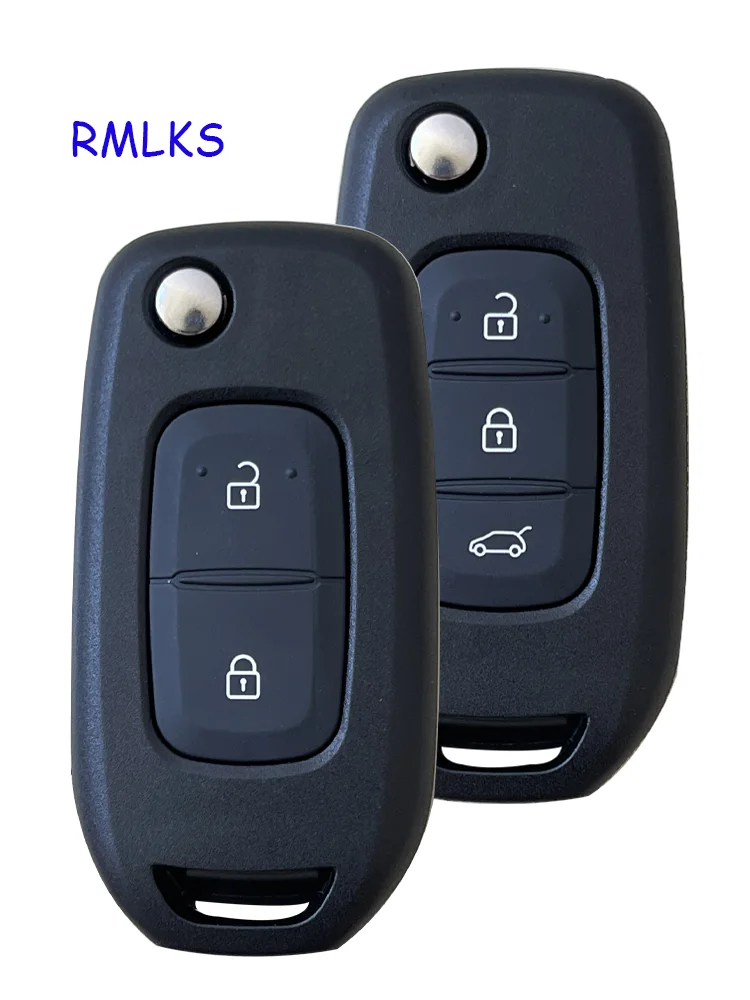 Car Remote New Replacement Key Folding Flip Remote Key Shell Case Fob 2 3 Buttons for Renault Kadjar Koleos 2017 smile