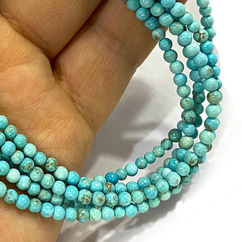 Natural Gemstone Beads 2MM 3MM Sunstone Green Jade Amethyst Rose Quartz Turquoise for Jewelry Making Diy Bracelet Accessories