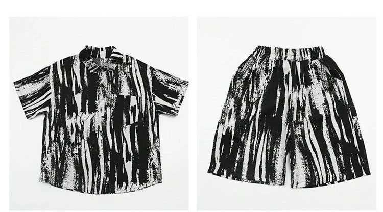 Clothing Sets Children Sets sale Price for Boys Girls Two Pieces Loungwear Outfit Summer Shirt Short Sleeved + Loose Pants Suit Homewear