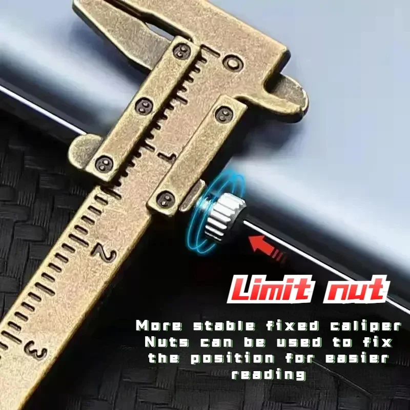 Pendant Measuring Car Keychain Gauging Instrument Rulers Mini Caliper Tools Key Ring Alloy Vernier Caliper Key Chain ddmysmile Zinc Alloy Smile