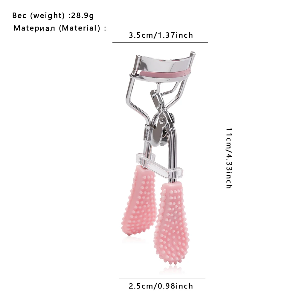 Sell Woman Sier Hot Eyelashes Curler Supplementer Clip with Pink Handle Lash Curler Lash Lift Tool Beauty Eyelashes Tools smile