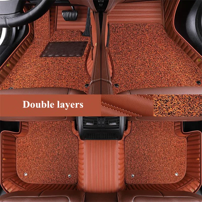 Good quality! Custom special car floor mats for Toyota Land Cruiser 100 5 seats 2007-1998 waterproof double layers carpets rugs