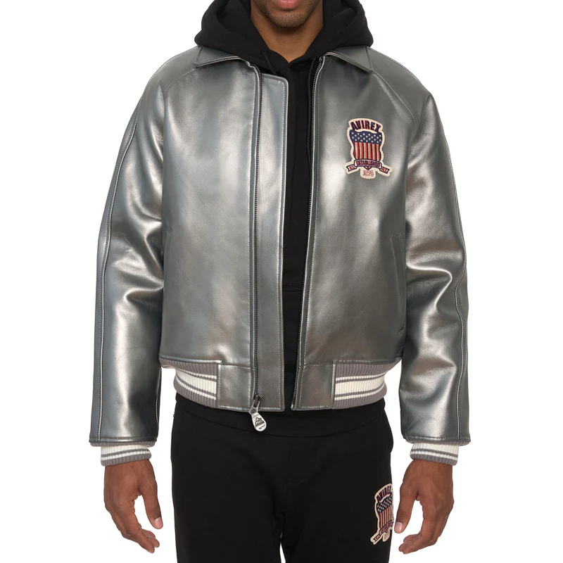 Men's Genuine Leather Jacket French 1.8mm Thick Sheepskin High-grade Embroidery Brand Vintage Classic Baseball Coat