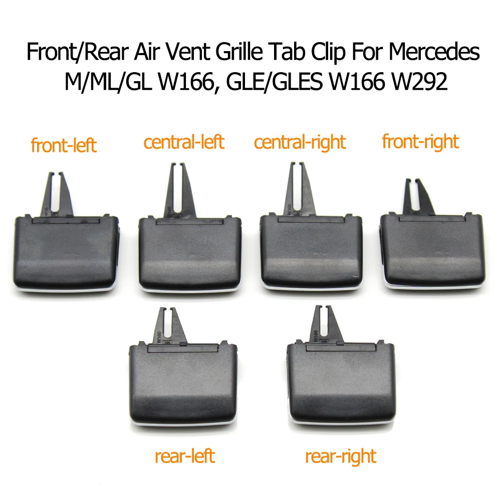 Front Rear Dash Air Conditioner Ac Vent Grille Tab Clip Slider For Mercedes Benz M GL ML GLE GLS W166 W292 2011-2019 1668300054