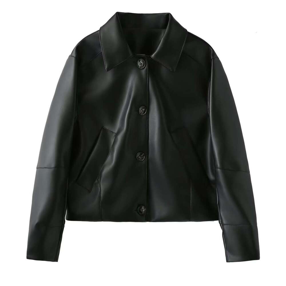 shanshi leather jacket women Autumn New Women's Leather Short Top Jacket for Women