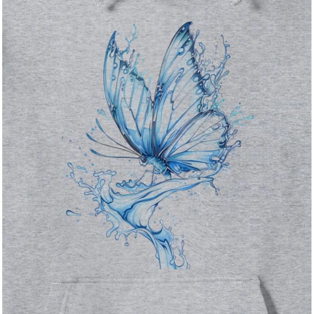 Hoodie for Mens Womens Butterfly Water Splash Nature Lover Insect Gift Pullover Hoodie Graphic Hoodies sweatshirt nice