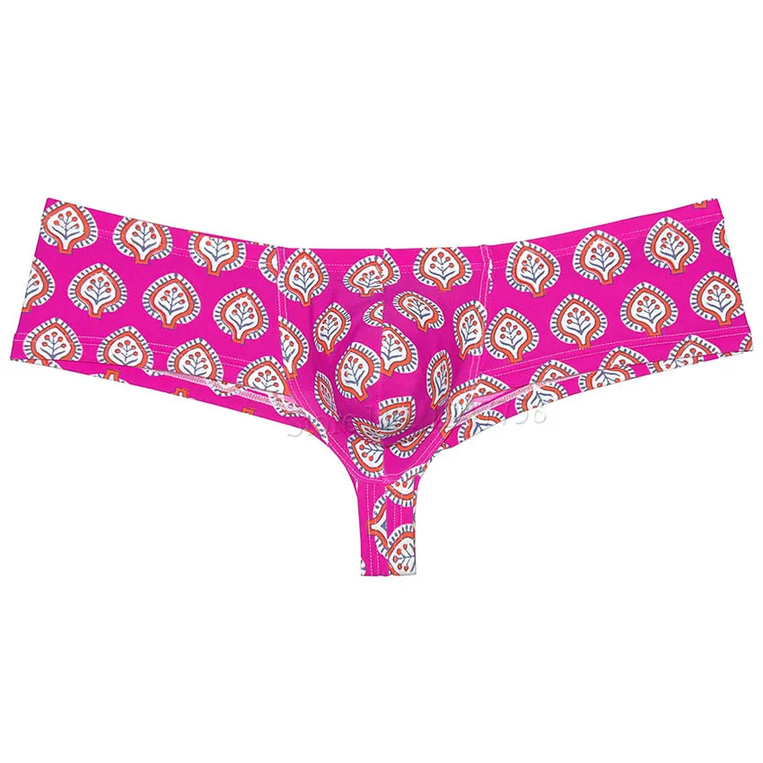 Men's Printed Cheeky Boxer Brief Underwear Boxers & Briefs Booty Short Half Hip Brazilian Bikini Panties