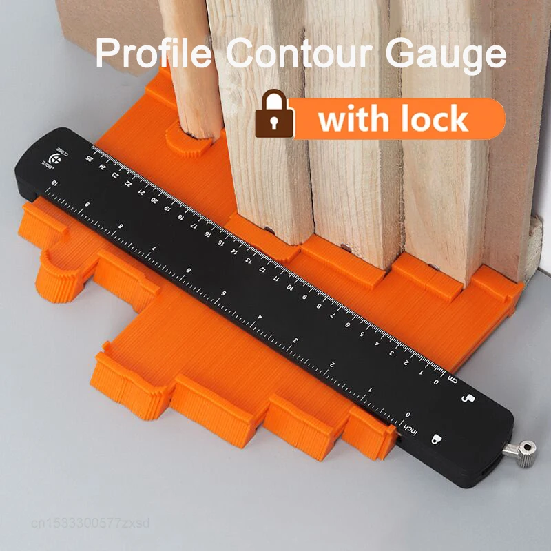 Profile Contour 2025 Gauges Line Copier Ruler With Lock Cutting new Template Profile Ceramic Tiles Tool Woodworking Measuring Tools Ruler