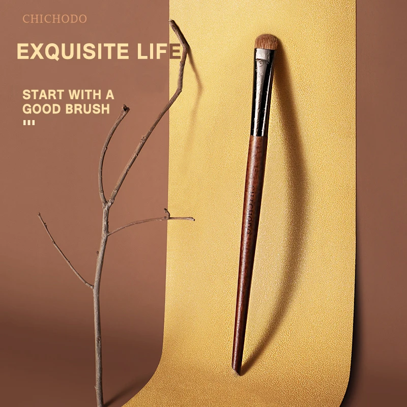 Series Brush-Amber CHICHODO Makeup Carved Tube Animal Hair Brushes-Pony Hair Brush-Make up Pen Beauty-E206 smile