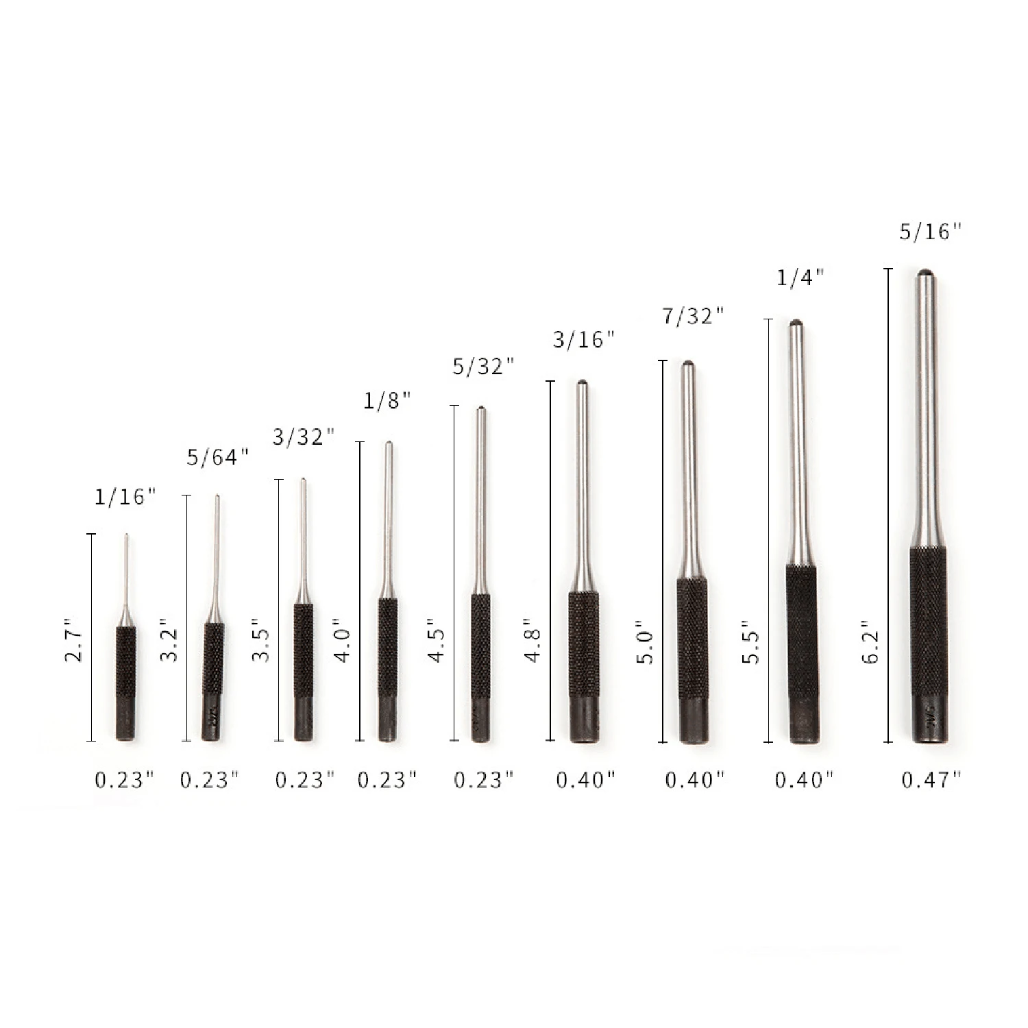 Roll ddmysmile Pin Pieces 9 Punch Set Steel Punches Hand Pin Removing Tool With Carrying Case For Jewelers Watchmakers Carpenters Smile