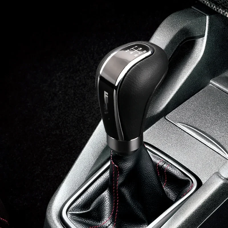 5 Leather Universal Speed Gear Shift Knob Manual Car Gear Stick Shift Knob Gear Stick Shift Knob For VW HONDA ddmysmile NISSAN VOO Smile