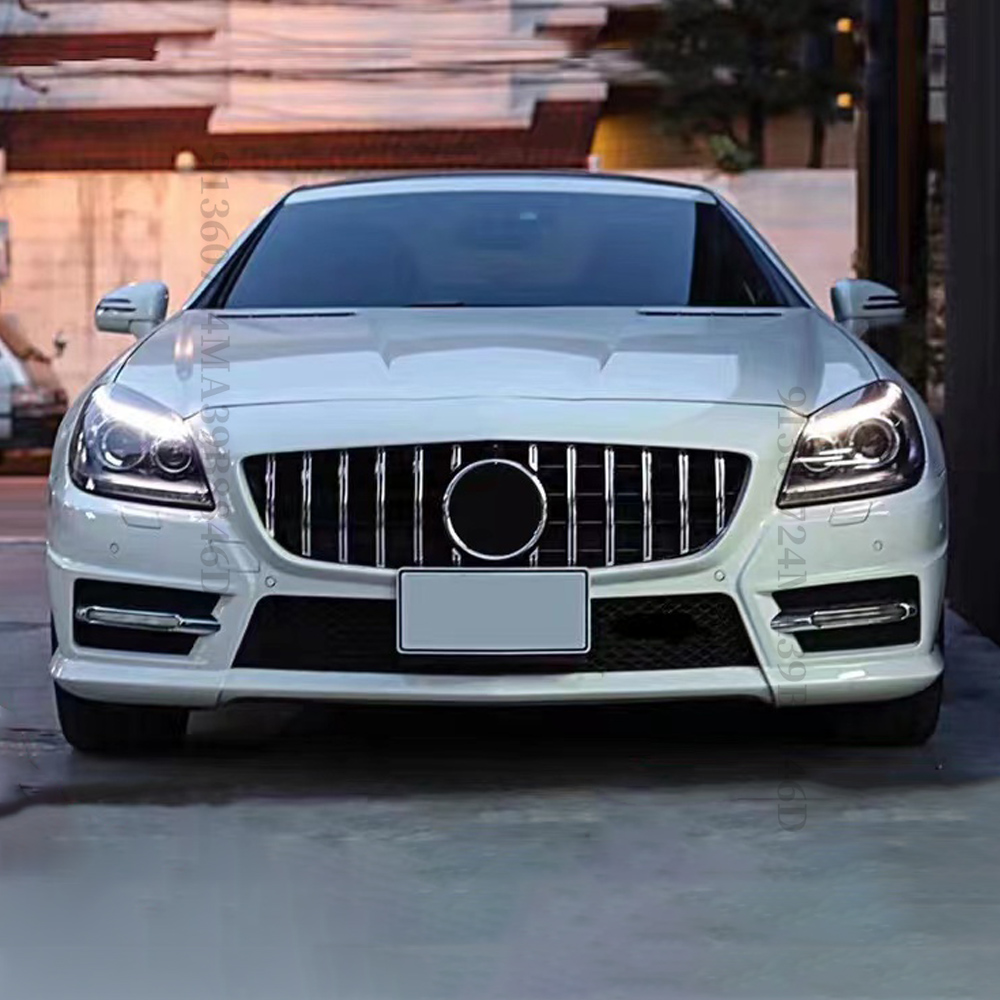 Perfect Match Front Hood Grille Mesh Racing Grill Grid Tuning Accessories For Mercedes Benz SLK R172 2011-2015 Diamond GT Style