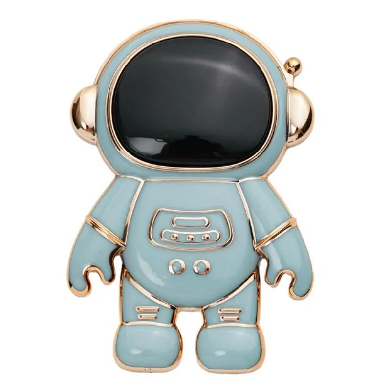 Mobile Phone Ring Holder Finger Kickstand Cute Plating Astronaut Phone Back Grip Hidden Bracket Universal Desk Foldable Holder