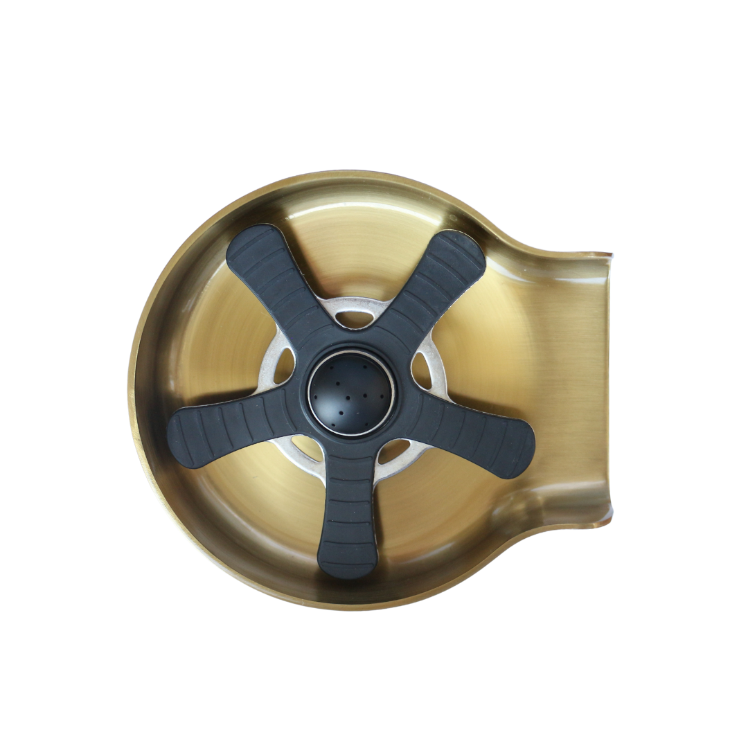New glass washer home cup cleaning cup washing machine bar cup cleaner stainless steel cup washers gold five leaves