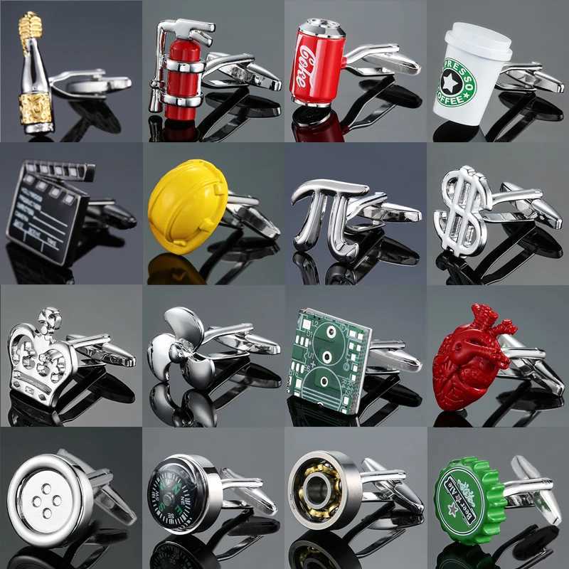 High end mens French shirt cufflinks fire eliminators alarm clocks circuit boards cufflinks business sets accessories jewelry W241109