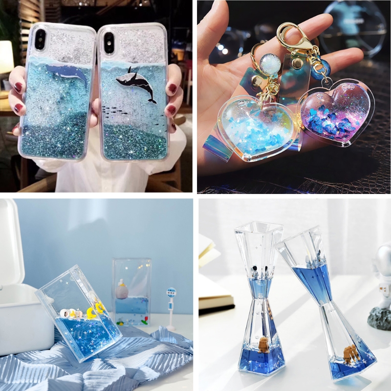 30ml Silicone Pouring Oil Acrylic UV Epoxy Resin Silicone Mold Liquid Flow Art Oil Resin Shaker Quicksand Oil Art Dropship