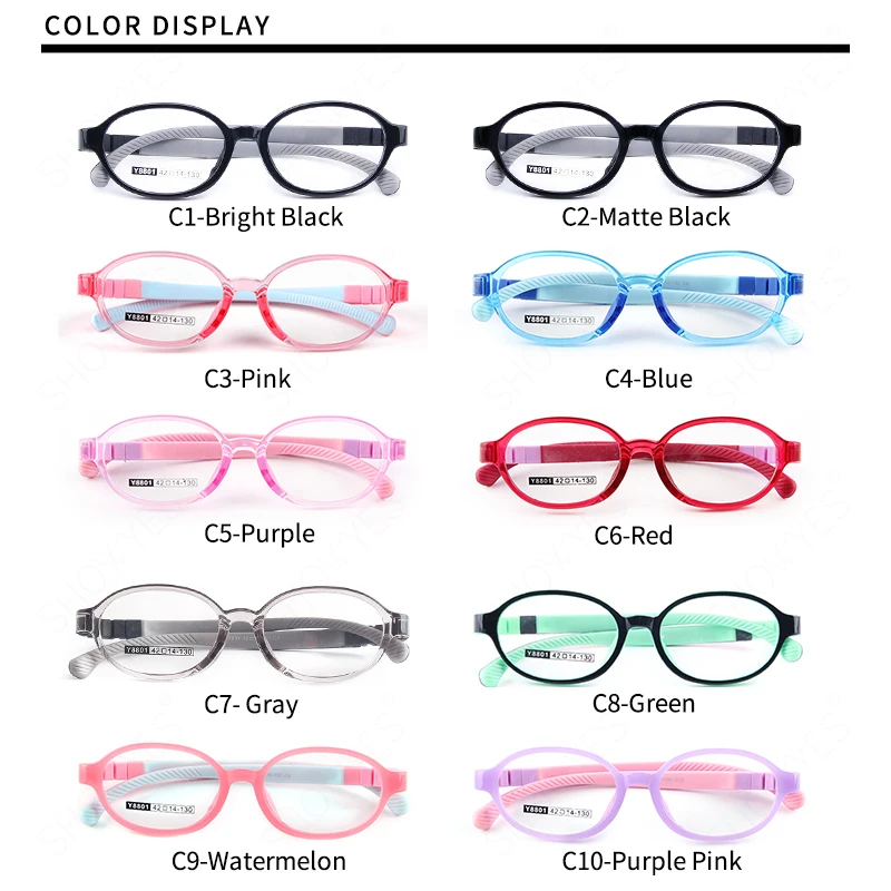 Cute Oval Optical Kids Glasses 2~5 Year-old Girl Myopia Eyewear Frame Soft Flexible Silicone Amblyopia Eyeglasses Spectacles