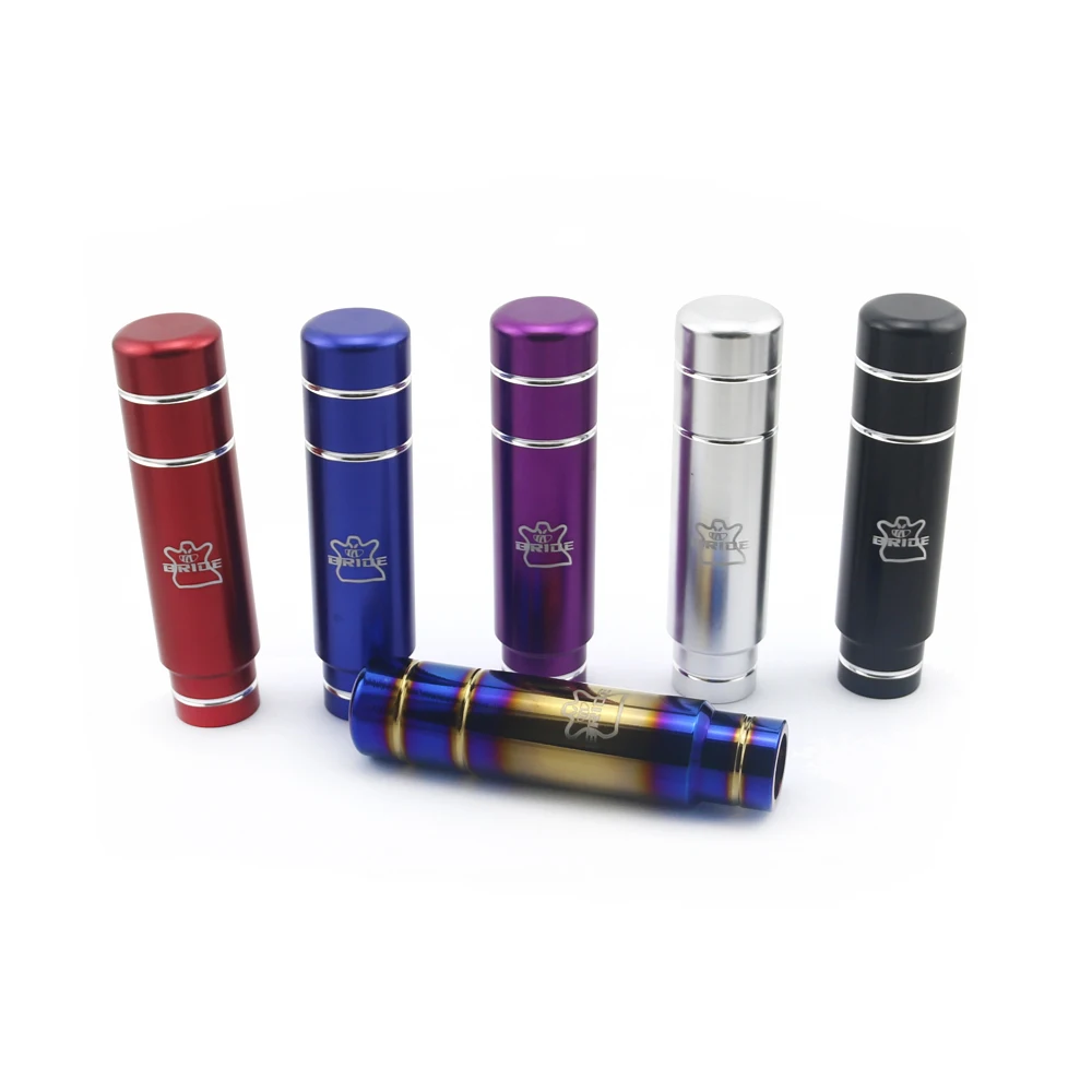 Universal BRIDE JDM Style Car Burnt Blue Burned Blue 13cm Aluminum Gear Shift Knob Shifter Lever Head smile
