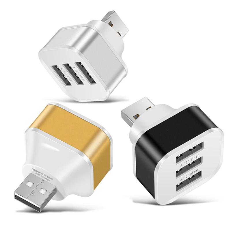 Car USB Charging Extender 2.0 3-port Extended USB 2025 Splitter With Indicator Light Plug And Play 3 new In 1 For Smart Phones Hubs