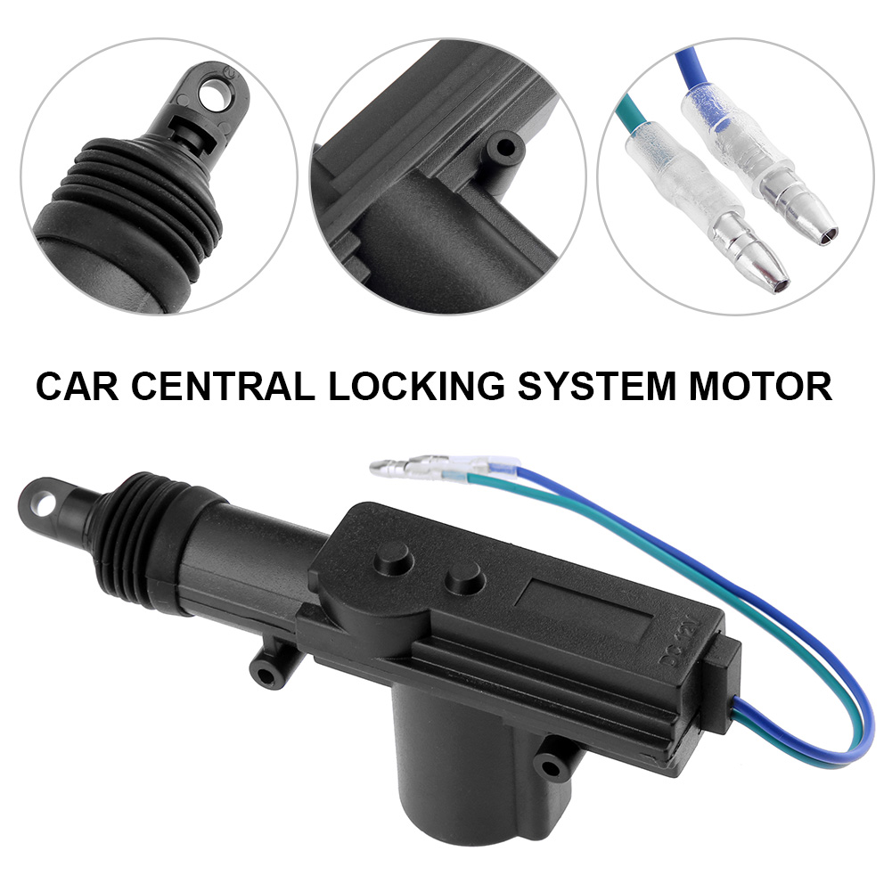 Motor System Universal Locking Single Gun Type 12V Central Locking System Motor Replacement Pats 2/5-Wire Automotive ddmysmile Accessories Smile
