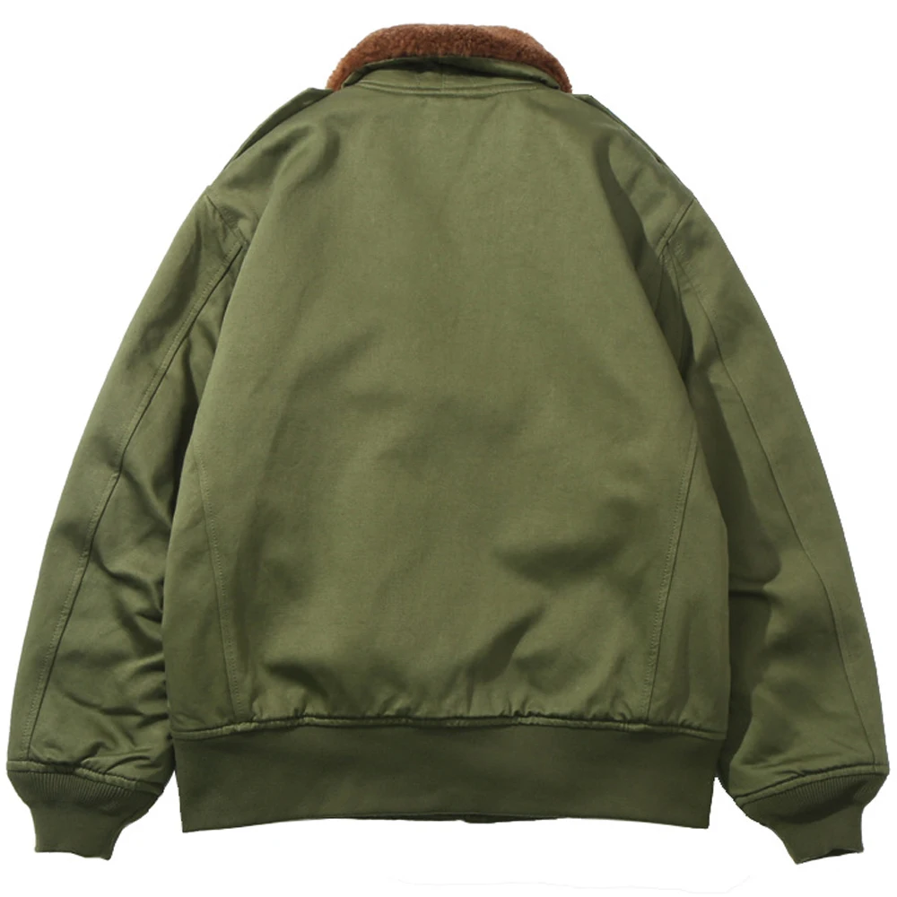 Bomber Jacket Winter Vintage Men US Army Air Force B10 Flight Jackets Thick Wool Fleece Fur Warm Coats ddmysmile Uniform Smile