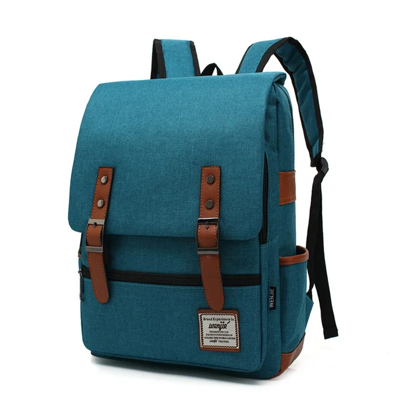 Vintage Waterproof Unisex Oxford Backpacks Large Capacity Men Canvas Travel Bags for Women Students School Books Laptop Backpack smile