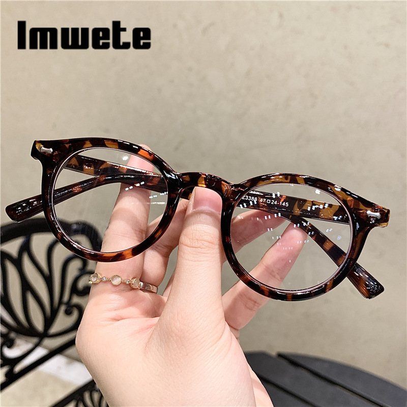 f ee Glasses Computer Frame Transparent Imwete Women Men Anti Blue Light Round Eyewear Blocking Optical Spectacle Eyeglass