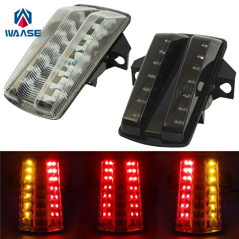 waase For Suzuki SV650 SV650A SV650F SV650S SV650SF 2003 2004 2005-2015 Rear Tail Light Brake Turn Signals Integrated LED Light