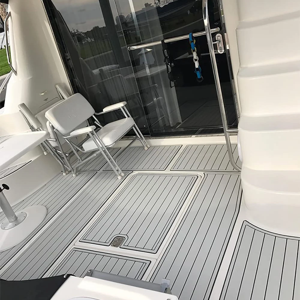 Self-Adhesive EVA Foam Decking Sheet Pads Anti-Skid Faux Teak Synthetic Yacht Marine Boat Flooring Mat Accessories 240*90cm