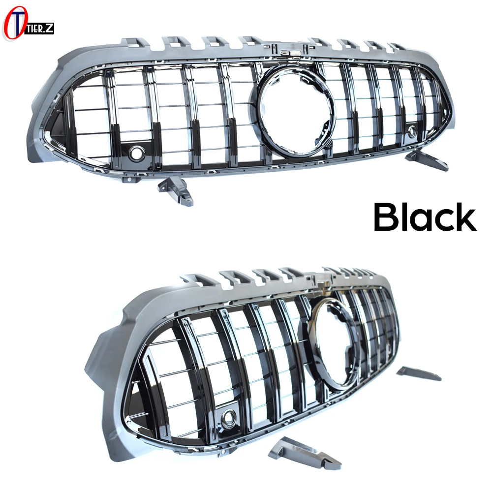 W177 Front GT Bumper Kidney Grill suitable for Mercedes A Class Hatchback V177 Sedan 2019 - 2024 A180 A200 A250 Diamond Grille