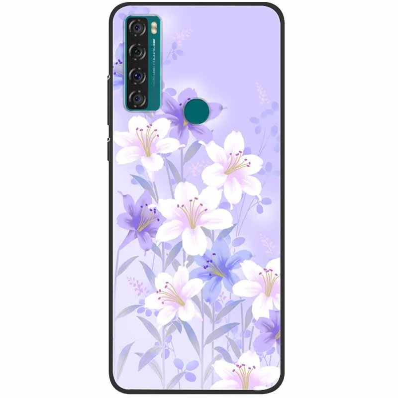 SE ddmysmile 20 For TCL / 20R 5G Case Silicone Soft Painted Phone Funda For TCL 20 R 5G Back Cover 20Se Coque Black Bumper For Tcl20se Smile /