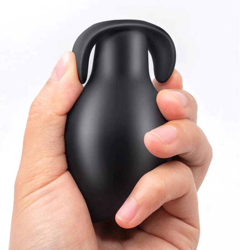 Black Silicone Portable Bidet Cleaner Hygiene Wash Nozzle Hose Douche Enema Shower Hollow Anal Plug Out Leak-Proof Liquid 666 666