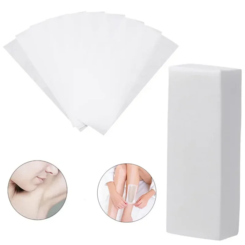 100 Pcs Facial Leg Professional Eyebrow Underarm Hair Removal Epilating new 2025 Wax Strip Paper Non-woven Waxing Strips Body Wax Strips