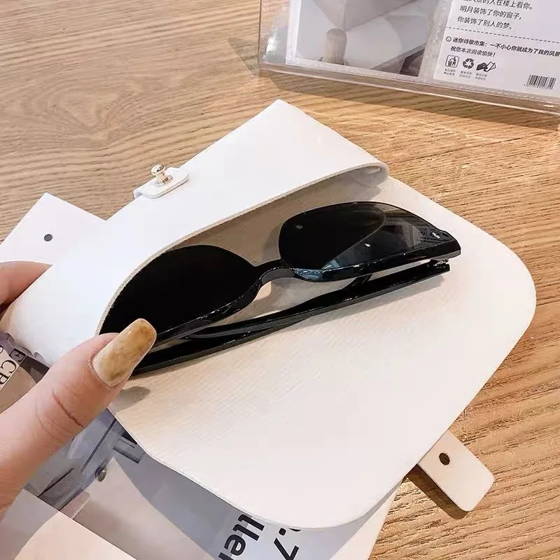 PU Leather Glasses Case Luxury Soft Sunglasses Storage Bag Portable Eyeglasses Protector Pouch Organizer Box Eyewear Accessories