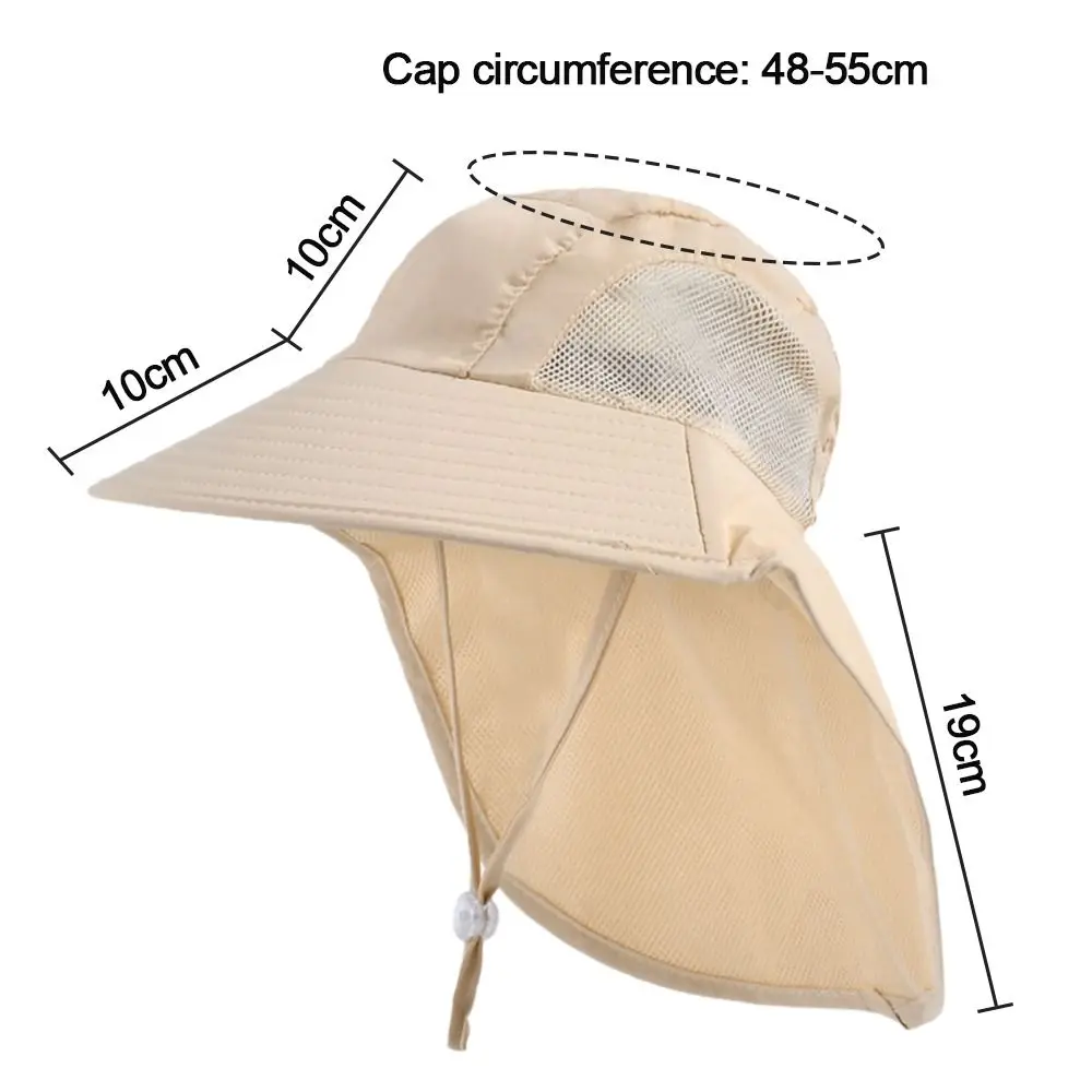 Cap Summer Sunscreen Beach Adjustable Wide Brim Cap Sun Hat Children Bucket ddmysmile Hats UV Protection Smile