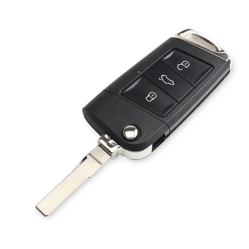 KEYYOU Modified Flip Remote Key Shell For Volkswagen VW Polo Passat B5 Golf MK5 Beetle 3 Buttons Replacement Car Key Cover