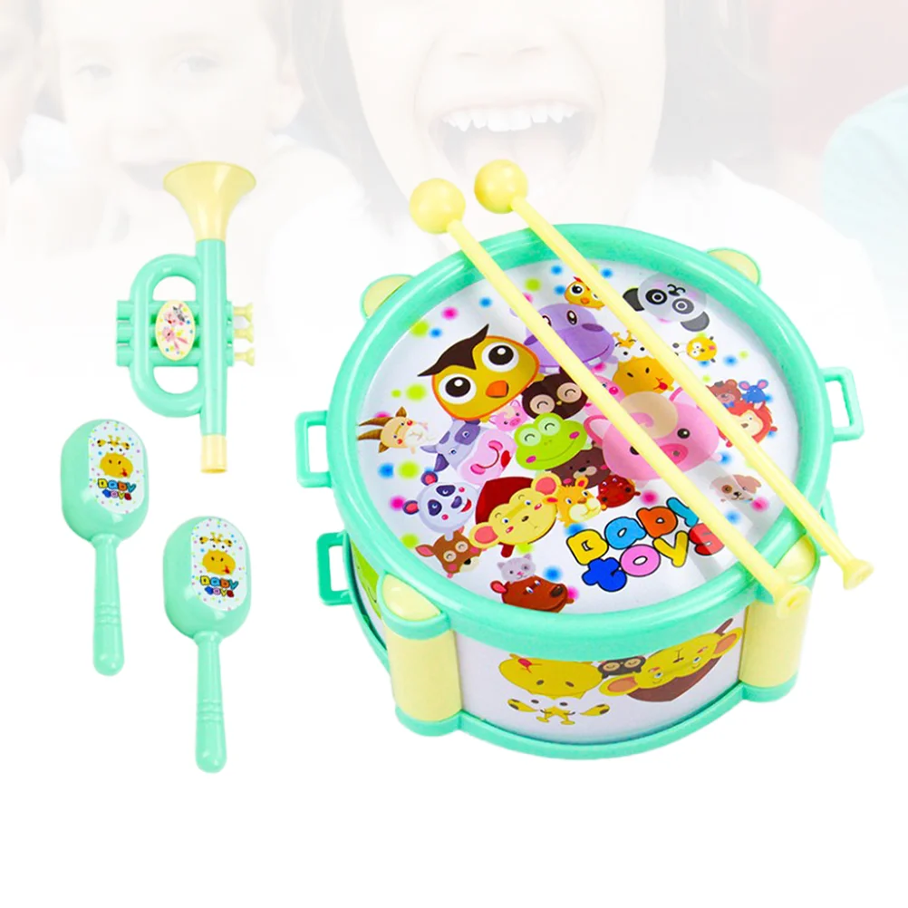 1 Set of Beat Drums Toy Creative Kid Musical Instruments Toy for Baby Kid Child (Pink)
