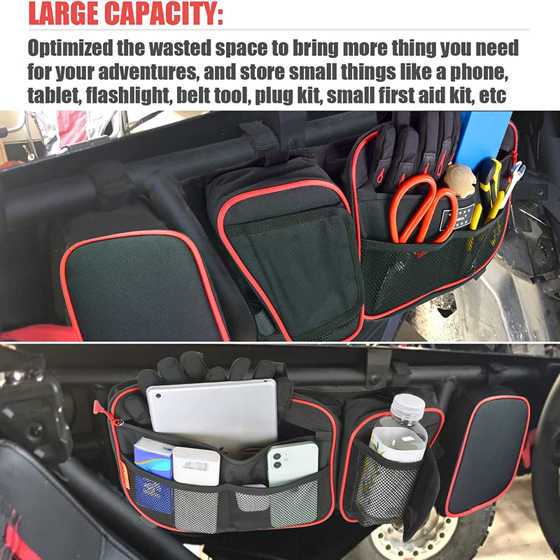 UTV Accessories Front Upper Door Bags for 2017-2021 Can Am Maverick X3 Max XRS XDS Turbo RR with Removable Knee Pad