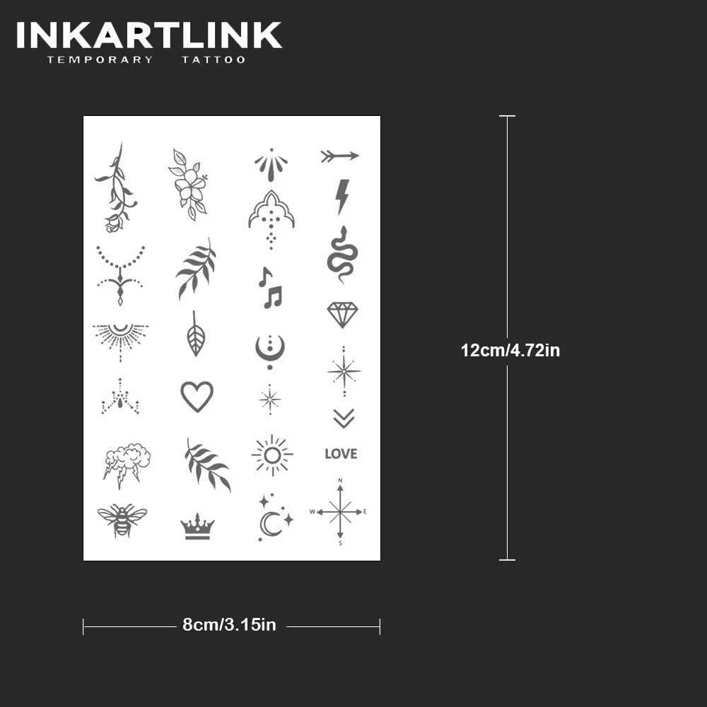 Fingernail Flower Tattoo (1) Temporary Tattoo Sticker Waterproof Magic Tattoo 15 Day Fake Tattoo Semi Permanent Tattoo W241109