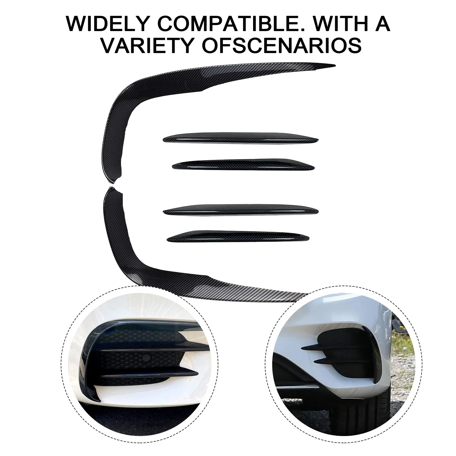 Front Bumper Lip Splitter Spoiler Fog Light Trim For Mercedes For Benz E-Class W213 S213 Pre-Facelift 2016-2020 For AMG E43