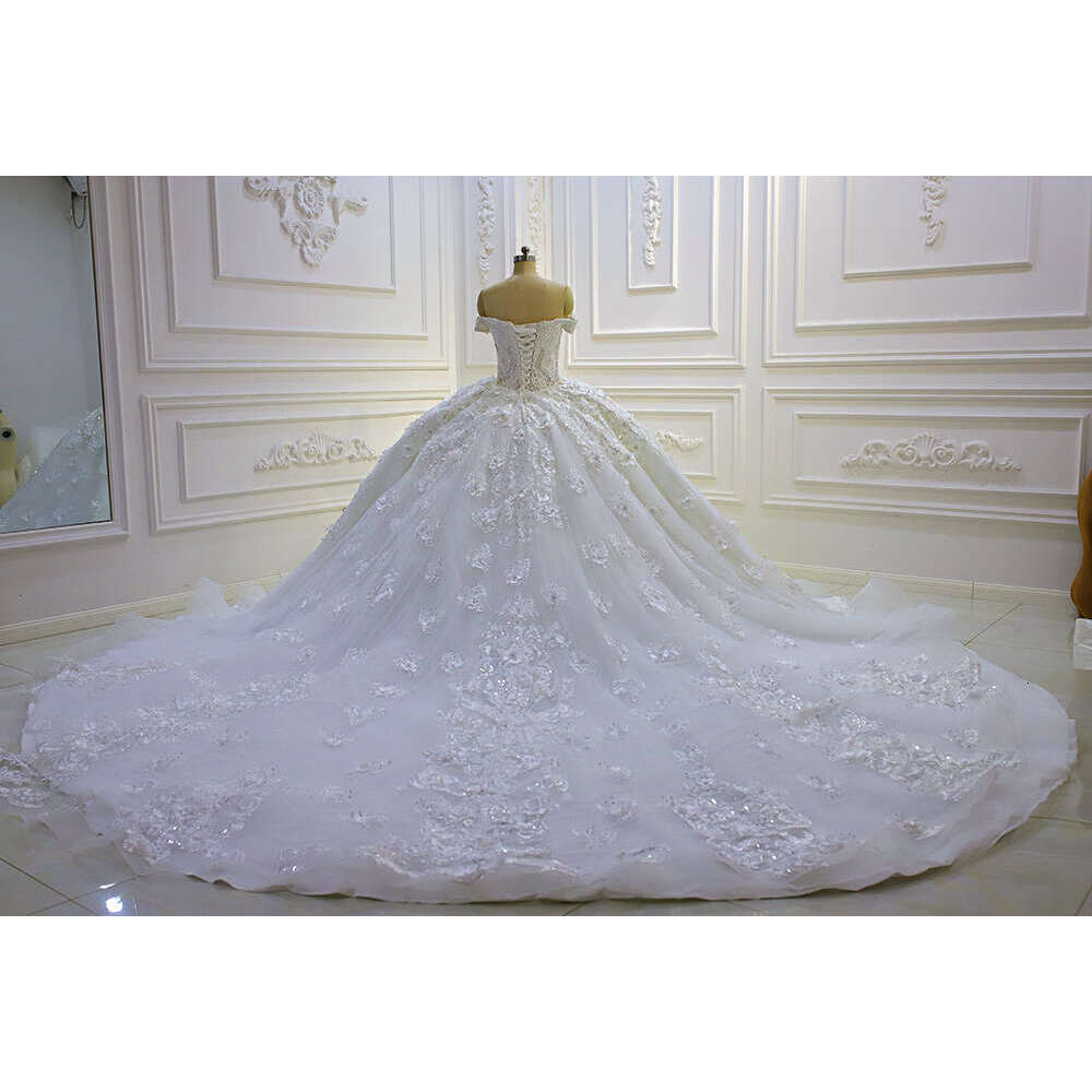 3D Wers Am1431 Off The Shoulder 2 In 1 Ball Gown Wedding Dress