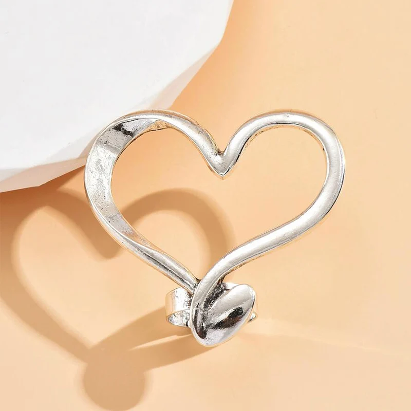 Color Obega Heart Gold Shape Open Rings For Women Forever Love Adjustable Cute Girls ddmysmile Ring Party Jewelry Gift Smile