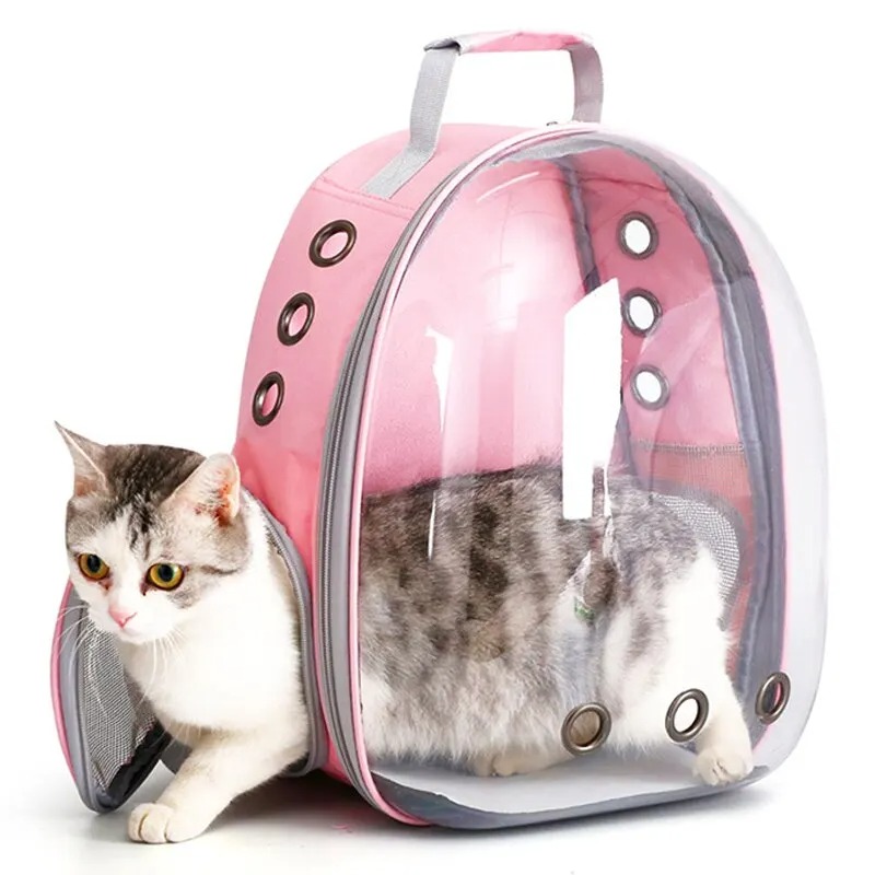 Cat Transparent Capsule Bubble Backpack Small Animal Puppy Kitty Bird Breathable Pet Carrier for Travel