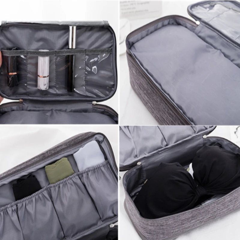 Bag Multifunctional Travel Organizer Women Underwear Bra Finishing Storage Bag Ladies High Capacity Waterproof Packing Cubes smile