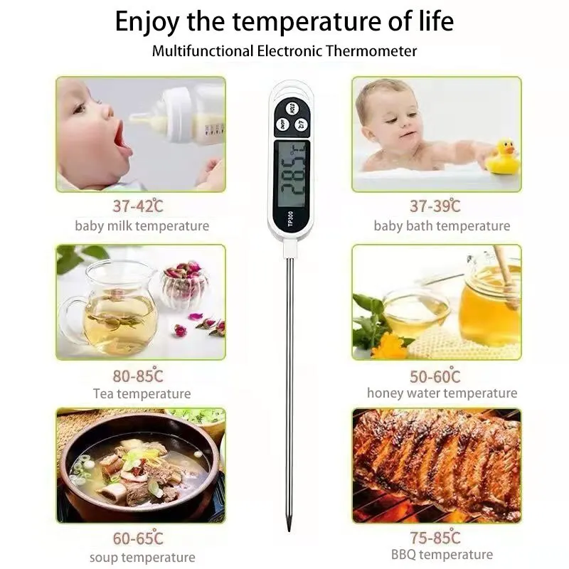 1PCS Food Thermometer TP300 new Digital Kitchen Thermometer For Meat Cooking Food Probe 2025 BBQ Electronic Oven Kitchen Tools Portable