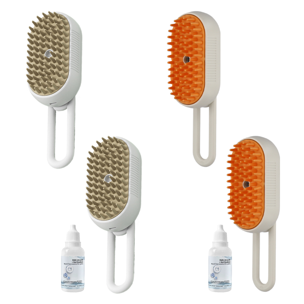 USB Rechargeable Dog Bath Brush Dog Cat Dog Grooming Comb With Electric Water Spray Cat Massage Brush for Short Long Haired Pets