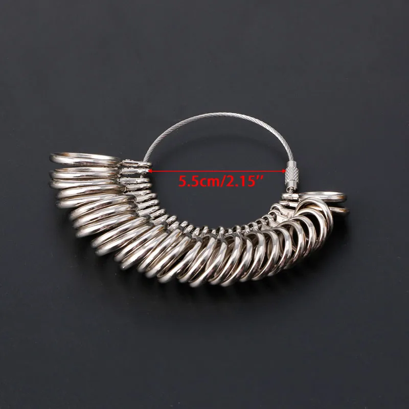 Ring Sizer Measuring Tool Measure Finger Rings Sizing Set Metal Ring Mandrel Gauge US Size 1-13 2025 Jewelry Tools new Drop Shipping