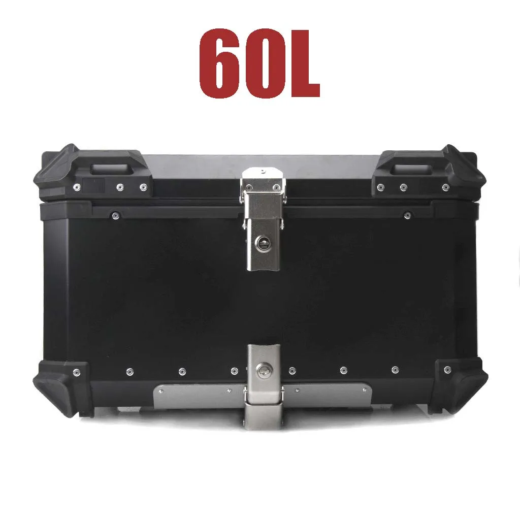 40L 50L 60L Motorcycle Trunk Rear Tail Luggage Box Storage Helmet Top Case Holder Lock Aluminum Toolbox Moto Topbox Accessories
