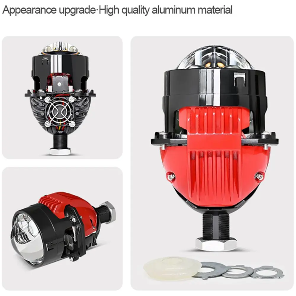 2.5 Inch Bi LED Projector Lens Doubl Laser Hyperboloid LED For Hella 3R G5 Retrofit H1 H4 H7 9005 9006 Car Headlight Accessories
